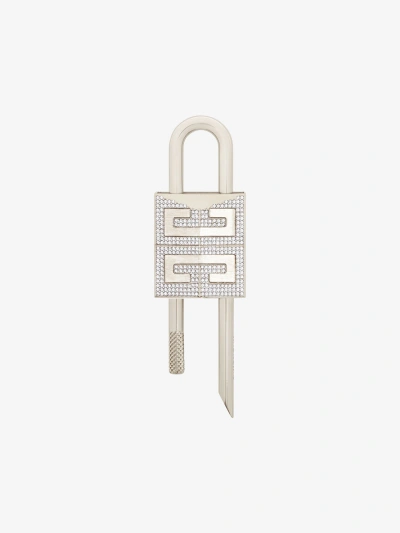 Givenchy 4g Padlock In Metal With Strass In Multicolor