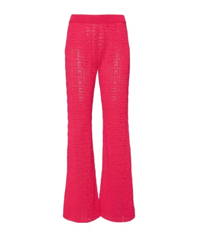 Givenchy 4g Pattern Bell Bottoms In Red