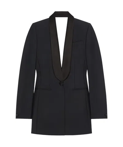 GIVENCHY GIVENCHY 4G PATTERN DRAPED BLAZER