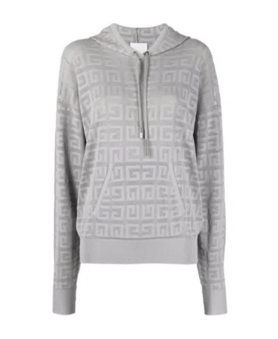 Givenchy 4g-pattern Hoodie In Cloud Gray
