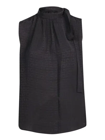 Givenchy Jacquard Sleeveless Top In Black
