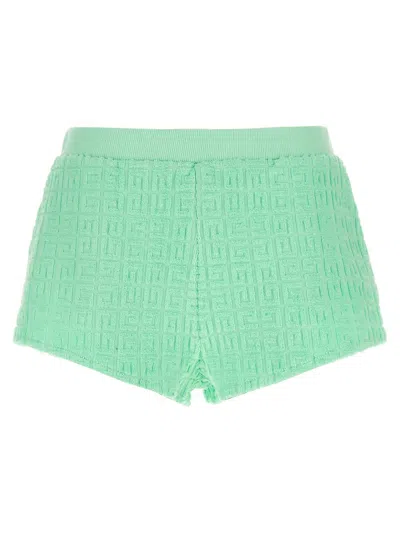 Givenchy 4g Pattern Mini Shorts In Green