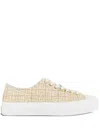 Givenchy 4g-pattern Platform Sneakers In Neutral