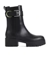 Givenchy Voyou Leather Buckle Chelsea Boots In Black