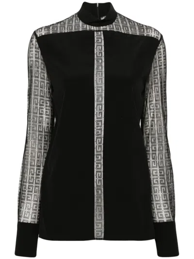 GIVENCHY 4G-PATTERN SILK BLOUSE