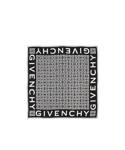 Givenchy 4g Pattern Silk Scarf In Black