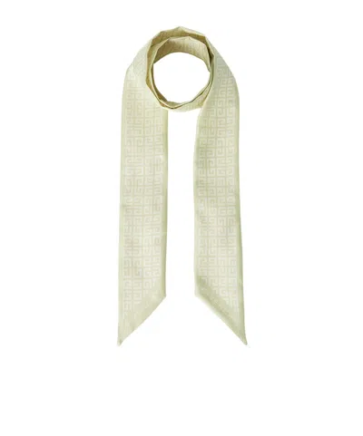 Givenchy 4g Pattern Silk Scarf In White