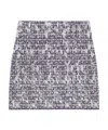 Givenchy Skirt In 4g Tweed With 4g Liquid Detail In Blue