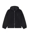 Givenchy Black Zip-up Hoodie With Logo Detail In Wool Man In Black