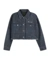 Givenchy 4g-motif Denim Jacket In Black
