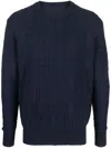 Givenchy 4g Patterned-knit Jumper In Blue