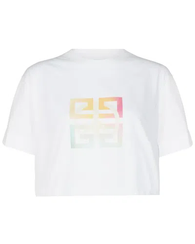 Givenchy 4g Peace Logo Crop Top In White