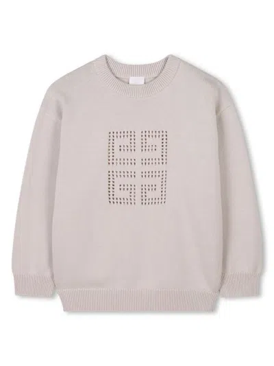 Givenchy Kids' 4g-perforated Jumper In Beige