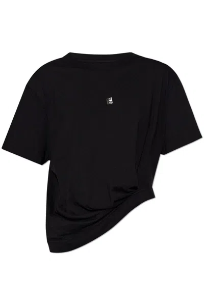 Givenchy Top With Logo-shaped Appliqué In Black