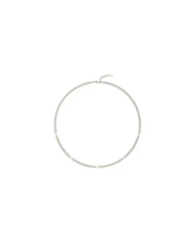 Givenchy 4g Plaque Chain Necklace In White
