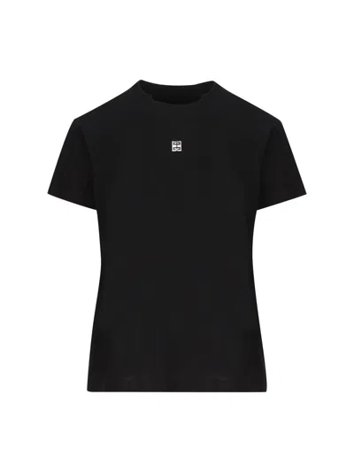 Givenchy 4g Plaque Crewneck T-shirt In Nero