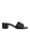Givenchy 4g Black Mules In Black