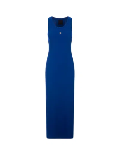 Givenchy 4g Plaque Knit Tank Dress In Blue