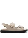 Givenchy 4g-plaque Leather Sandals In Neutrals