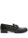 Givenchy Terra Loafers With Leather Track Sole In Black