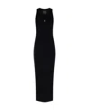 Givenchy 4g Plaque Cotton Long Dress In Black