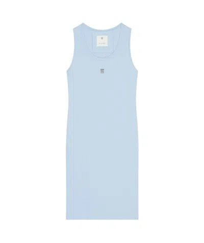 Givenchy 4g Rib Tank Dress In Sky Blue