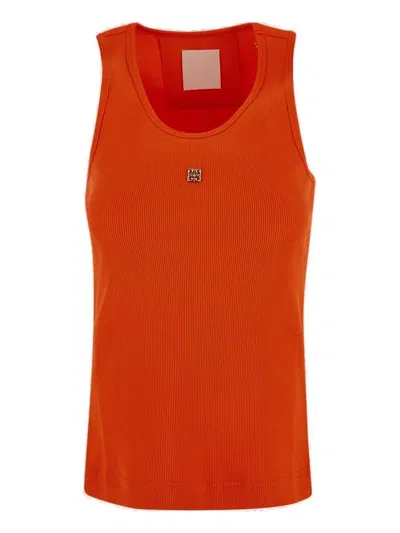 Givenchy Sleeveless Tank Top In Orange