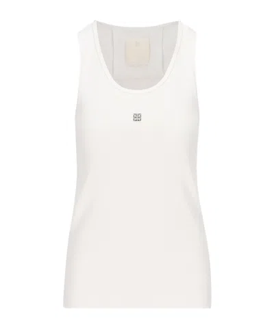 GIVENCHY GIVENCHY 4G PLAQUE RIBBED TANK TOP