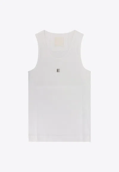 GIVENCHY 4G PLAQUE RIBBED TANK TOP