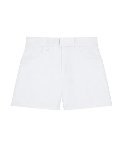 Givenchy 4g Plaque Slim-fit Shorts In White