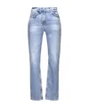 Givenchy 4g Plaque Straight-leg Jeans In Blue
