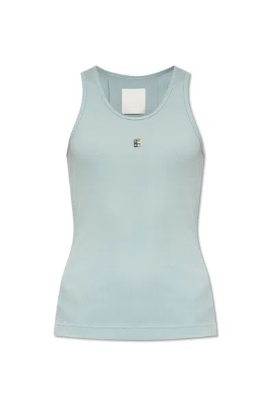 Givenchy 4g Plaque Tank Top In Sky Blue