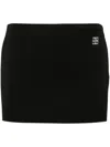 Givenchy Wool Mini Skirt With 4g In 黑色