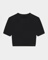 Givenchy Cropped Sweater In Monogram 72 Jacquard In Black
