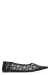 Givenchy Mesh Pointed Ballerina Shoes In Black