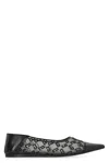 Givenchy Mesh Pointed Ballerina Shoes In Black