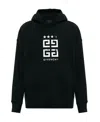 Givenchy Logo Printed Drawstring Hoodie In Black