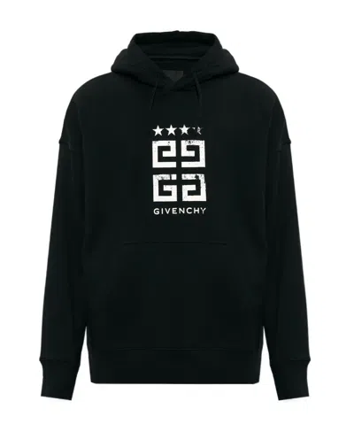 GIVENCHY GIVENCHY LOGO PRINTED DRAWSTRING HOODIE