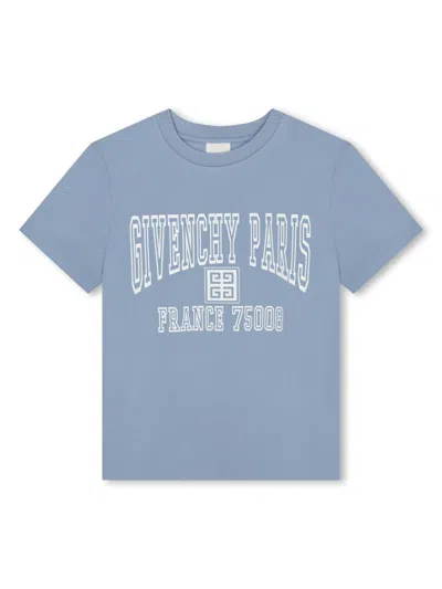 Givenchy Kids' 4g-print Cotton T-shirt In Blue