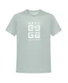Givenchy Mineral Blue Cotton T-shirts And Polos In Blue