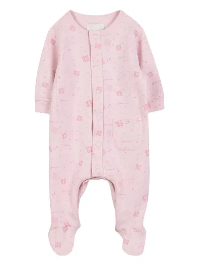 Givenchy Babies' 4g-print Pajamas In Pink