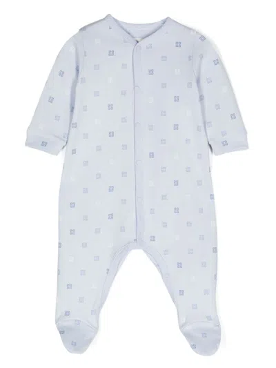 Givenchy Babies' 4g-print Pajamas In Blue