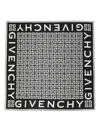 Givenchy 4g Monogram Silk Twill Square Scarf In Blue