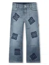 Givenchy 4g-print Straight-leg Jeans In 蓝色