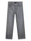 Givenchy 4g-print Straight-leg Jeans In Gray