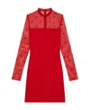 Givenchy 4g-print Tulle-panelled Minidress In Red
