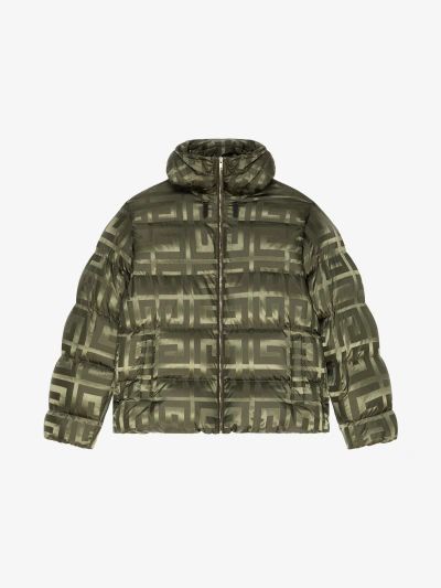 Givenchy 4g Puffer Jacket In Khaki