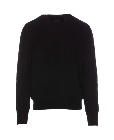 Givenchy Embroidered Logo Wool Sweater In Black