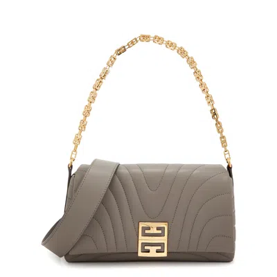 Givenchy 4g Quilted Leather Shoulder Bag In Gray