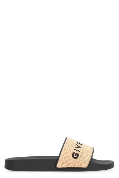 Givenchy 4g Raffia Slides